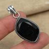 Черный шпинель драгоценный камень стерлингового серебра 925 пробы ювелирные изделия ручной работы подарок на день рождения кулон