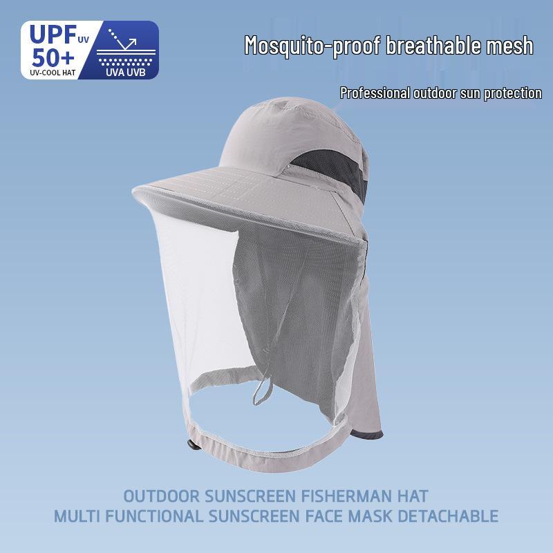 Унисекс шляпа для защиты от солнца с сетчатой маской и защитой от насекомых для рыбалки