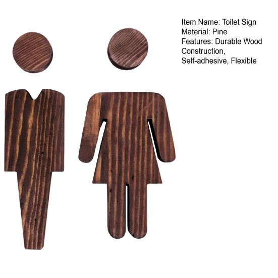 Деревянный знак для туалета, самоклеящаяся табличка на дверь туалета, настенный знак для ванной с горячими источниками для офисов, предприятий, ресторанов