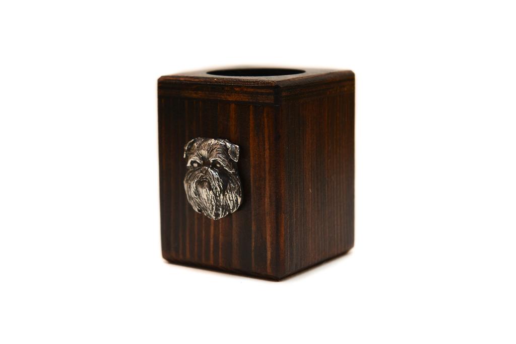 Griffon Bruxellois, Brussels Griffon – Wooden candle holder with a dog, a unique souvenir after losing a dog | Art-Dog