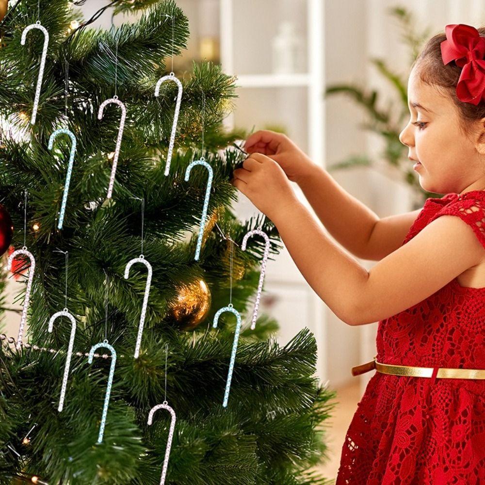 Clear Simulation Christmas Snowflakes Transparent Icicle Pendants Xmas Tree Ornaments New Year