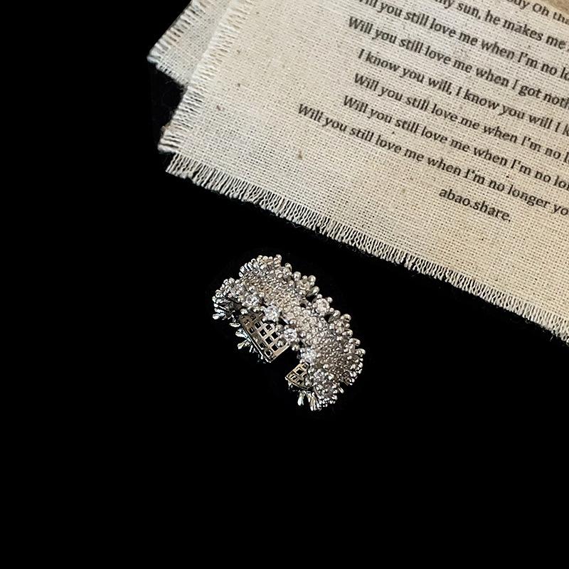 Кольцо Fine Flash Gypsy Zircon Open Ring женское легкое роскошное высокочувственное изысканное уникальное модное универсальное кольцо