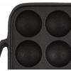 Ikenaga Iron Works Takoyaki Maker, 16-Cavity, IH Compatible, Made In Japan, Cast Iron Plate, Black, Dencho Senka