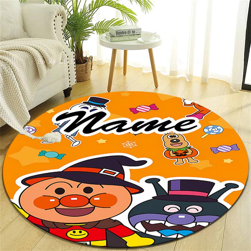 Personalized A-Anpanman Round Chair Office Rug - Perfect for Mat, Office Chair & More - Ideal Gift for Birthdays and Holidays
