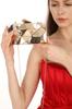 Women's Stylish and Useful Evening Dress Bag Women's Gold Gold Color Metal Design Evening Bag