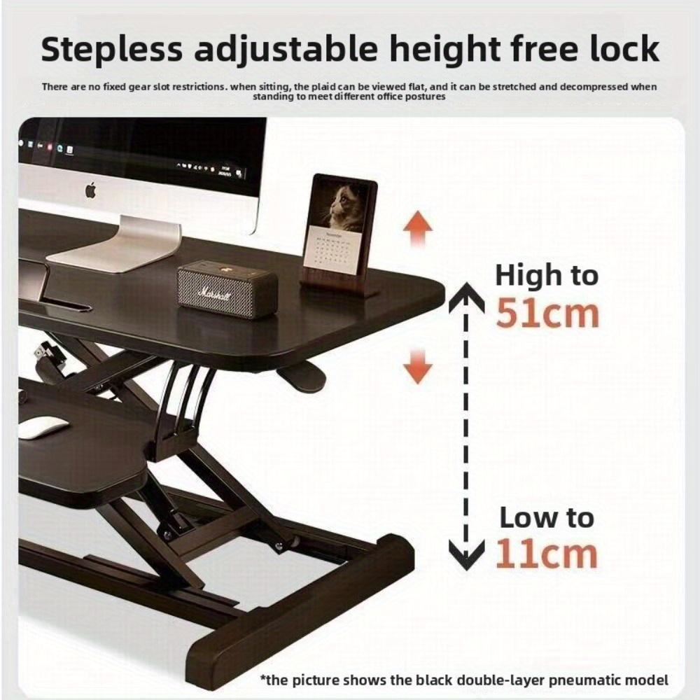 Регулируемая по высоте и ширине, двухцелевая для работы сидя и стоя, двухслойная стоячая парта, стоячая настольная рабочая станция для ноутбуков