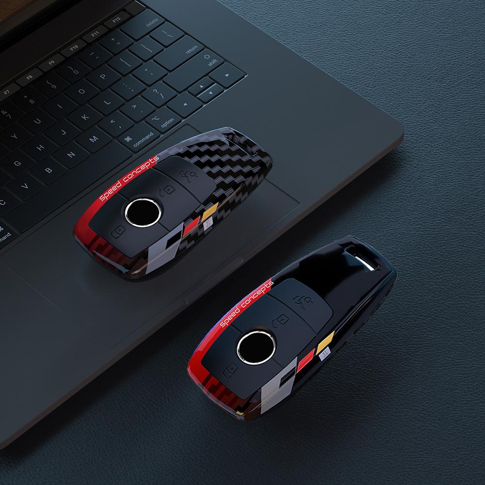 ABS Углеродный Чехол для ключа автомобиля для Mercedes Benz E C S GLC Class E200 E400 E63 W213 S550 S560 C260 A200 Защита корпуса ключа