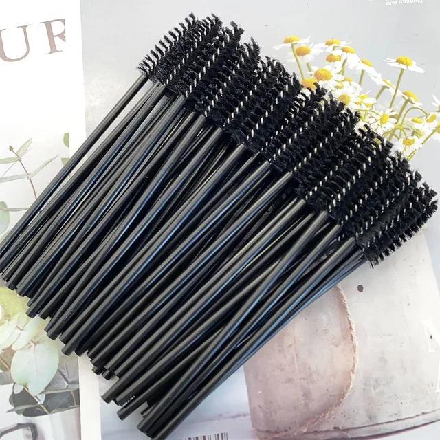 100/500pcs Mascara Wands Disposable Eyebrow Eyelash Brushes Eyelash Spoolies Applicator for Eyelash Extension Makeup Tool