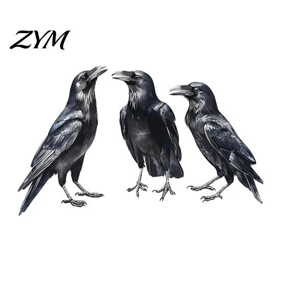 Spooky Party Decorations Halloween Black Crow Wall Stickers, Raven Decals, Removable Room Mural Personalized Home Ornament Peel And Stick Art