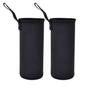 500ml Water Bottle Cover, Insulated Neoprene Water Bottle Case, 550ml, 600ml Bottle Cover, 2 Pack, Black (550ml, Blackblack-2pack)