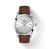 Мужские модные часы T127.410.16.031.00 с кожаным ремешком и серебристым циферблатом