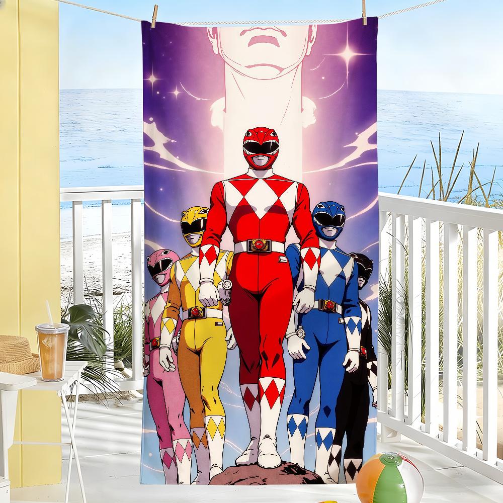 Фантастический мультфильм P-Power R-Rangers Полотенце Сушильное Полотенце для Ванны Подходит для Легкого Плавания Кемпинга Йоги Пляжа На Открытом Воздухе