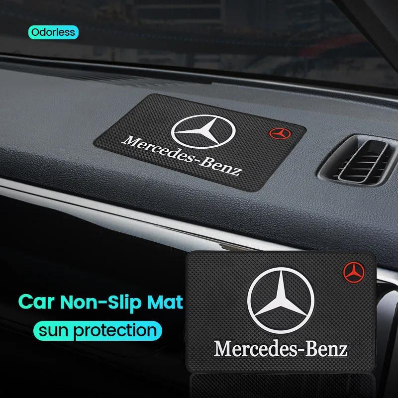 2025 Hot Car Emblem Anti Slip Pad Phone Key Non Slip Sticky Gel Mat For Mercedes Benz AMG GLE GLS CLS GLC CLA GLA GLK ML C197 R2