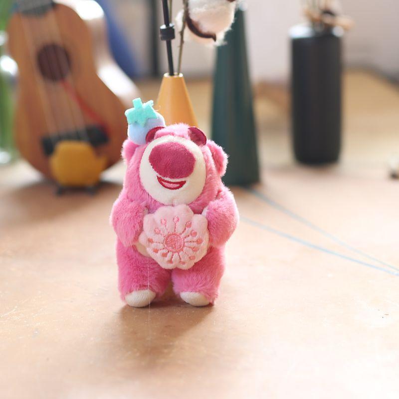 Милый милый кулон в виде клубничного медведя, плюшевая игрушка, кукла-медведь, сумка, подвесной брелок, тряпичная кукла, кукла