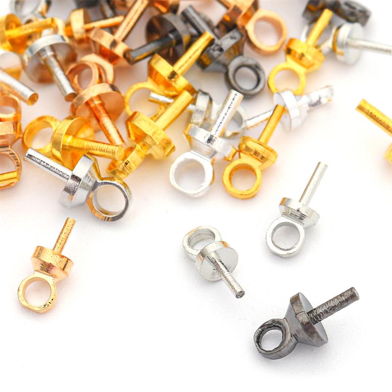 50 шт./пакет, подвесная кепка, гвозди, медный материал, родиевое покрытие, подвеска, изготовление модных ювелирных изделий своими руками, аксессуар