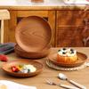 Imitation Wood Grain Plate Vegetable Plate Household Hot Pot Vegetable Plate Fruit Plate Creative Snack Plate Snack Plate Household