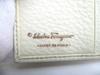Authentic Salvatore Ferragamo Gancini White Leather Gold H/W Bifold Wallet #a562  Refurbished