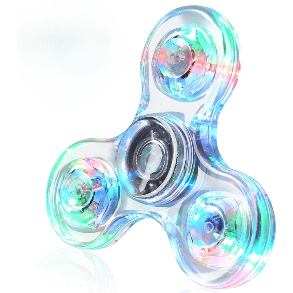 LED Fidget Spinners, Light Up Sensory Fidgets Toys, Glow In The Dark Toy, ADHD Anxiety Stress Relief Toys, Easter School Classroom Exchange Gifts