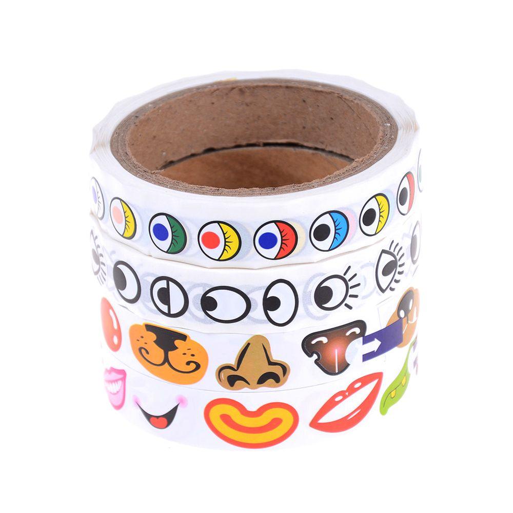 Children Birthday Gifts Cartoon Animal Eyes / Nose / Mouth Stickers Educational Toys Glue Stickers