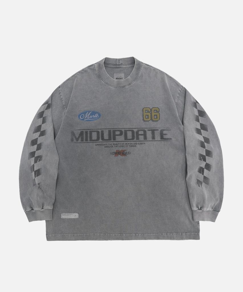 Mideueobdeiteu Футболка с длинным рукавом, окрашенная garment dye_2 цвета