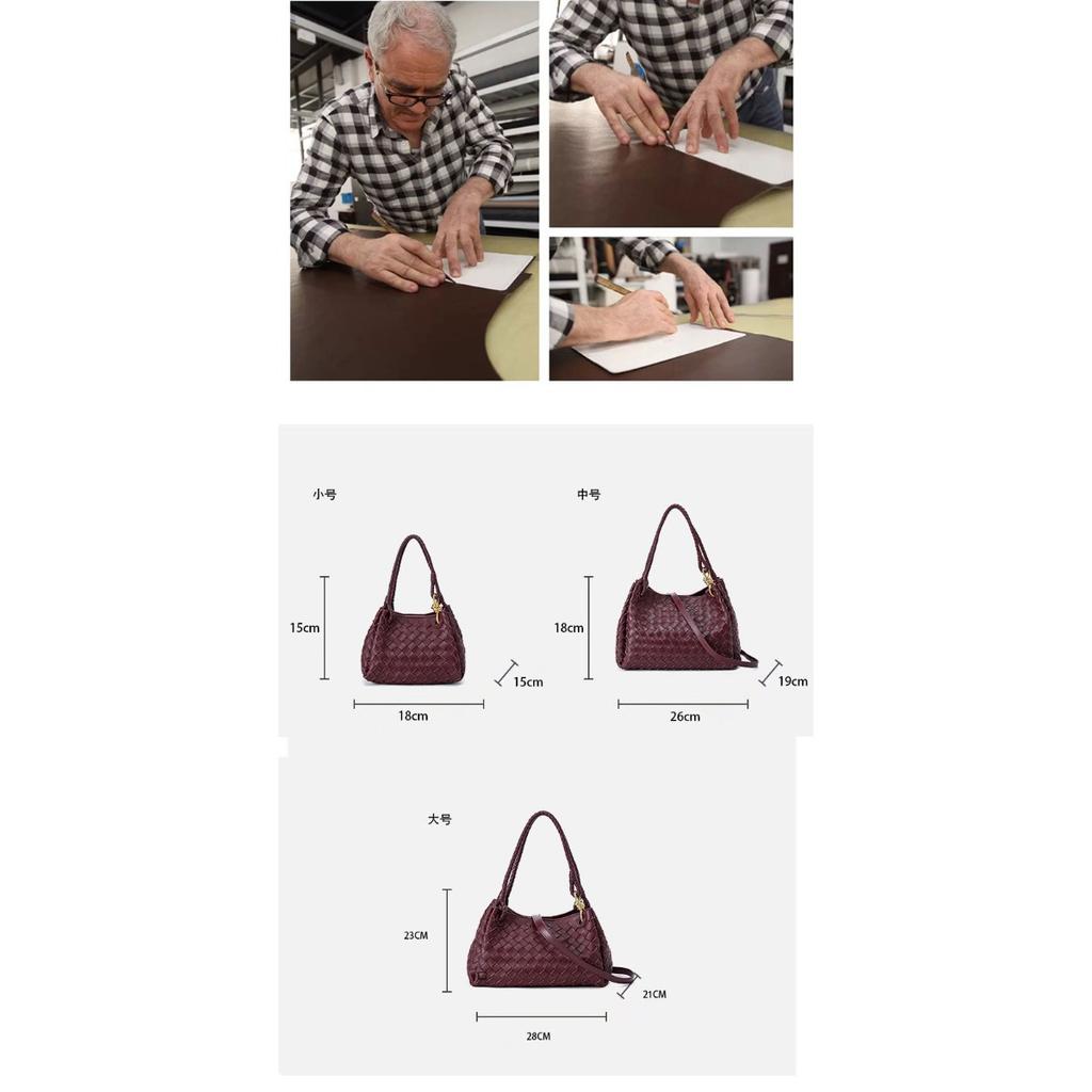 Новая оригинальная женская сумка из натуральной овчины, сумка-парашют среднего размера, ручная работа, плетеная сумка с металлической пряжкой, сумка-тоут на одно плечо и для ношения в руке