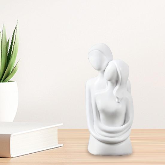 Абстрактная статуэтка обнимающейся пары Современная скандинавская статуэтка пары Скульптура Украшение для гостиной, спальни, офиса Юбилейный подарок на День святого Валентина