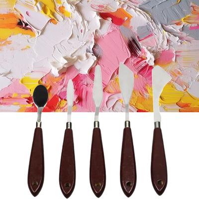 Набор из 5 мастихинов, набор шпателей для рисования, набор мастихинов, инструмент для рисования, принадлежности для художников-энтузиастов, студентов