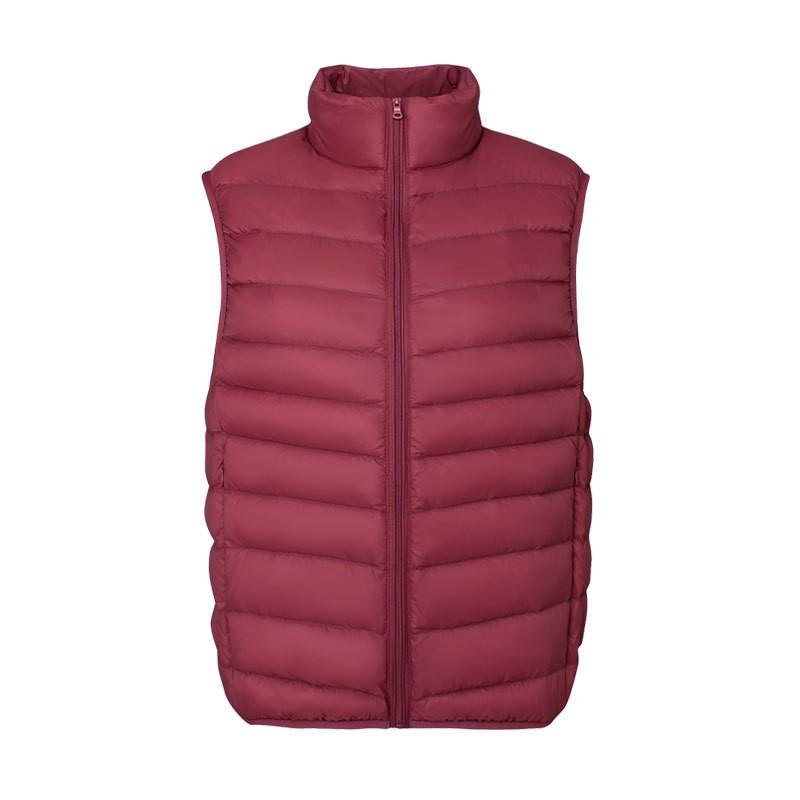 Womens Lightweight Down Vest 90% White Duck Stand Collar Casual Winter Waistcoat