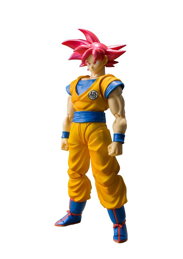 Bandai Фигурка DBZ Сон Гоку Супер Сайян Бог Красные Волосы SH Figuarts 14см 4549660175643 - - -