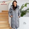 HaiLuoZi 2023 Women Winter Coat Long Thick Parkas Zip Up Warm Female Outwear Slant Pockets Fashion Design Women's Jackets 1117