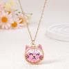 Cat Bear Charm Children's Necklace Cute Design Princess Costume Necklace  Kids Fashion