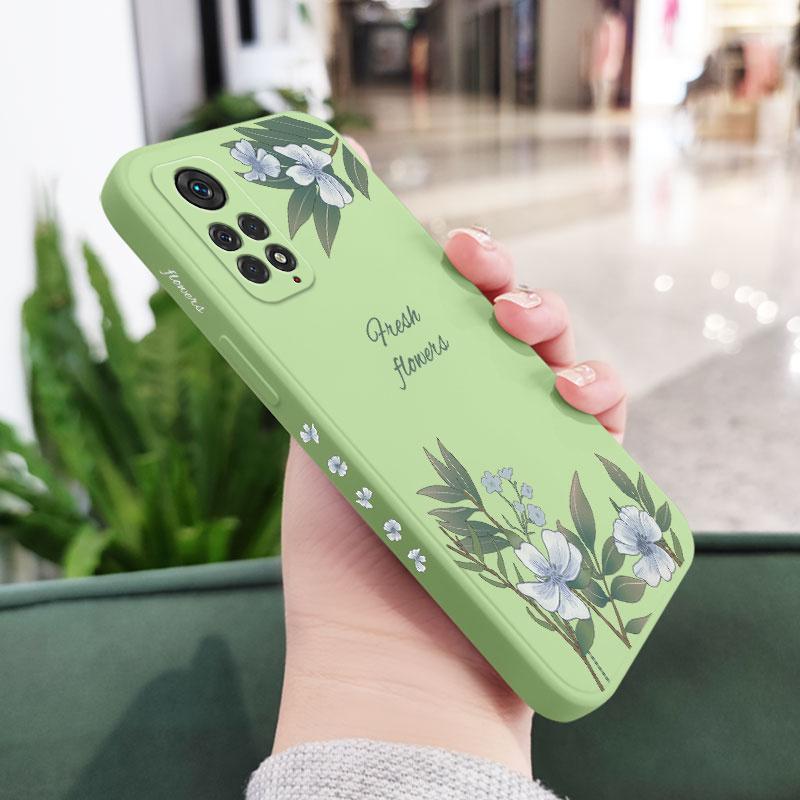 Чехол для телефона с листьями лилии для Xiaomi Redmi Note 14 13 12 12S 11 11S 11E 10 10T 10S 9T Pro Plus Redmi 10 10A 10C 9 9T 4G 5G