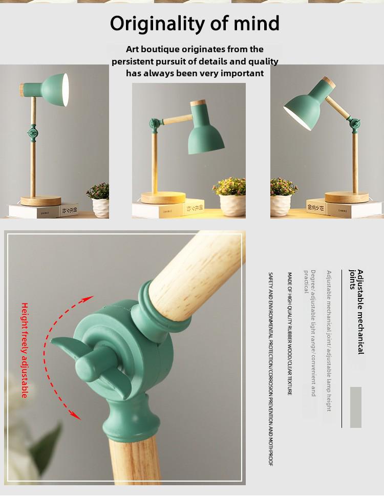 Настольная лампа Nordic Macaron Wood: Стол и ночник для спальни Eye-Caring Dorm