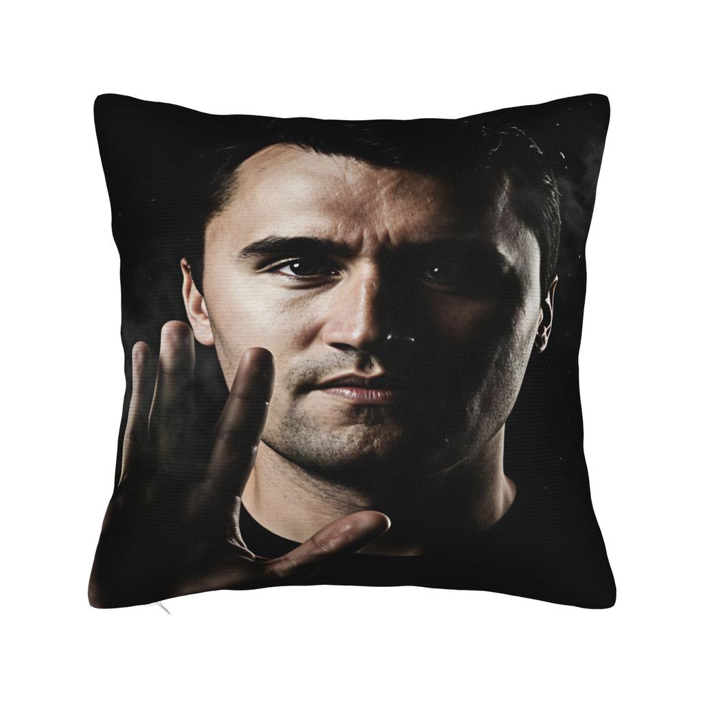 Charlie Kirk Stream Headset Pillow Cover Comfy Cushion Cover Funny Pillow Case For Couch Sofa Bedroom