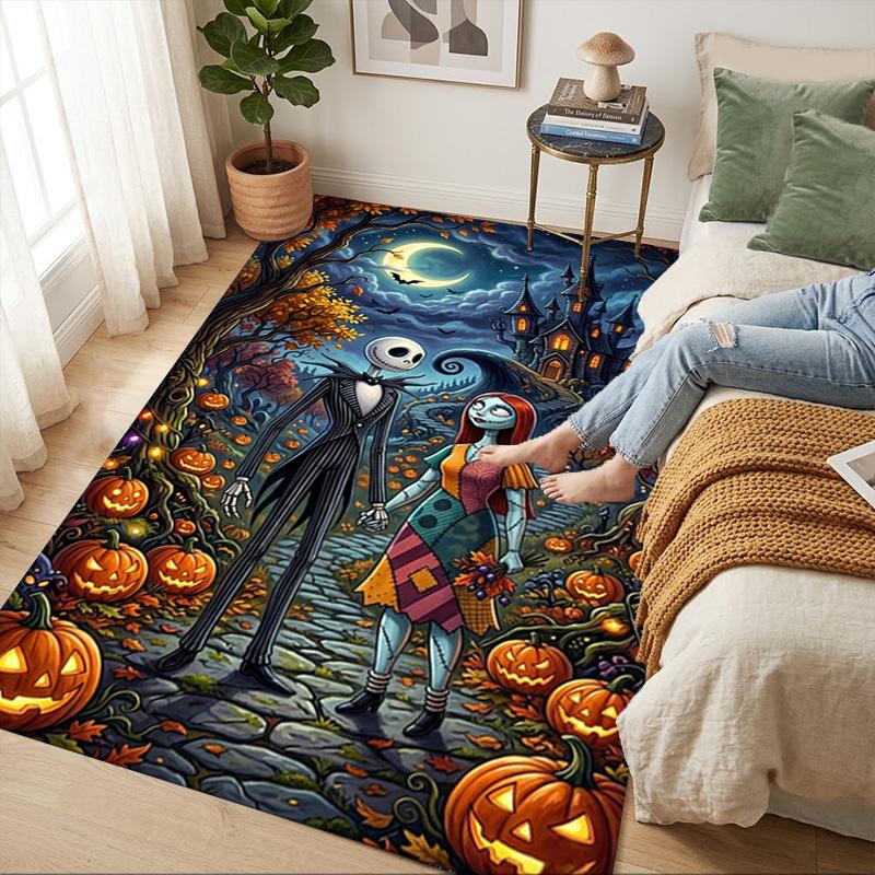 Halloween Night Living Room Non-Slip Area Rug Soft Carpet for Bedroom Game Playroom Sofa Office Home Decor Doormat Christmas Gift C9211555