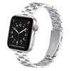 Стальной металлический ремешок для умных часов, сменный браслет на запястье для Apple Watch Series 10 42 мм/9 8 7 41 мм/6 5 4 SE SE (2022) SE (2023) 40мм/3 2 1 38мм -Серебристый