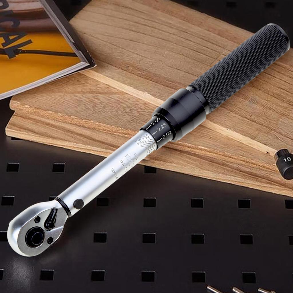 Динамометрический ключ 3/8 дюйма, 5–25 Нм, динамометрический ключ с квадратным приводом, точный реверсивный динамометрический ключ с храповым механизмом, регулируемый крутящий момент