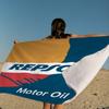 R-Repsol Ретро Микрофибра С Принтом Пляжное Полотенце Для Альпинизма Йоги Пляжа Плавания Бега Впитывающее Мягкое Полотенце