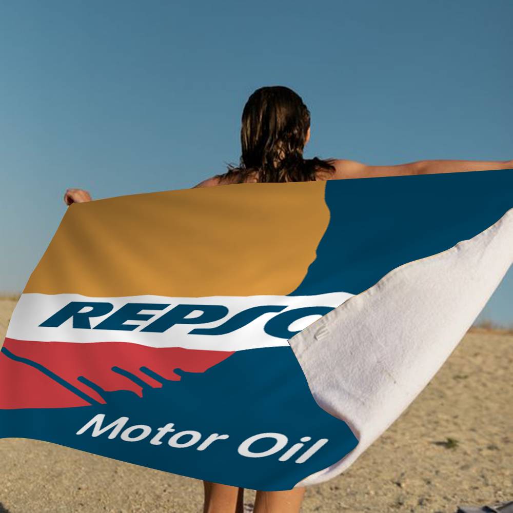 R-Repsol Ретро Микрофибра С Принтом Пляжное Полотенце Для Альпинизма Йоги Пляжа Плавания Бега Впитывающее Мягкое Полотенце