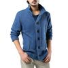 Men Autumn Winter Sweater Coat Slim Fit Knitted Sweatercoat Jacket Stand Collar Casual Cardigan