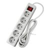 3/4/5 Holes EU Standard German Type Socket Power Strip 3/5M Wire with Switch DE Plug 1800W