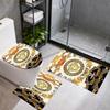 Versace Customize Your Name 3Pcs Bathroom Mat Set Toilet Lid Cover Ushaped Foot Mat Nonslip Floor Mat Decor For Bathroom