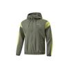 Fitness Series Logo Print Hooded Windbreaker Jacket Men Jacket Screw-Green AFDU061-7
