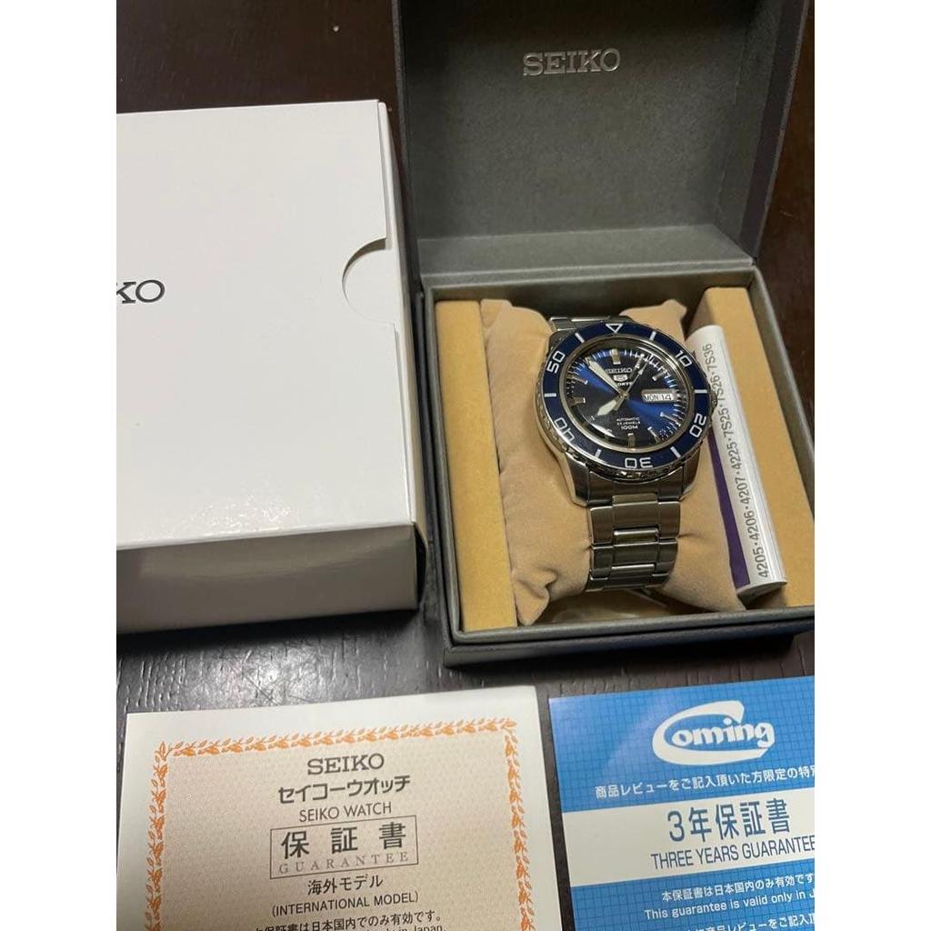 Used SEIKO 5 SPORTS Automatic Watch Blue SNZH53J1