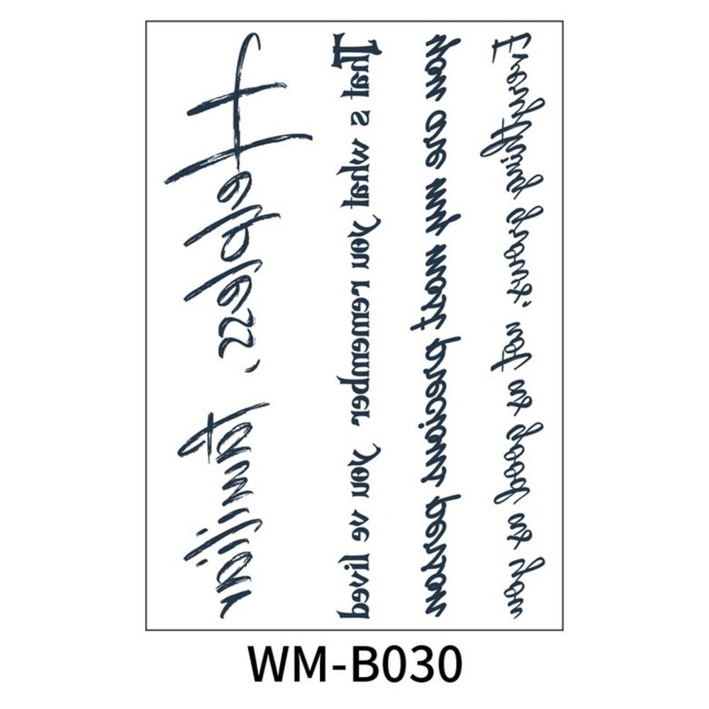MIR WAY Semi-permanent Real Lettering Tattoo Sticker 3+1, WM-B030, 1 Piece