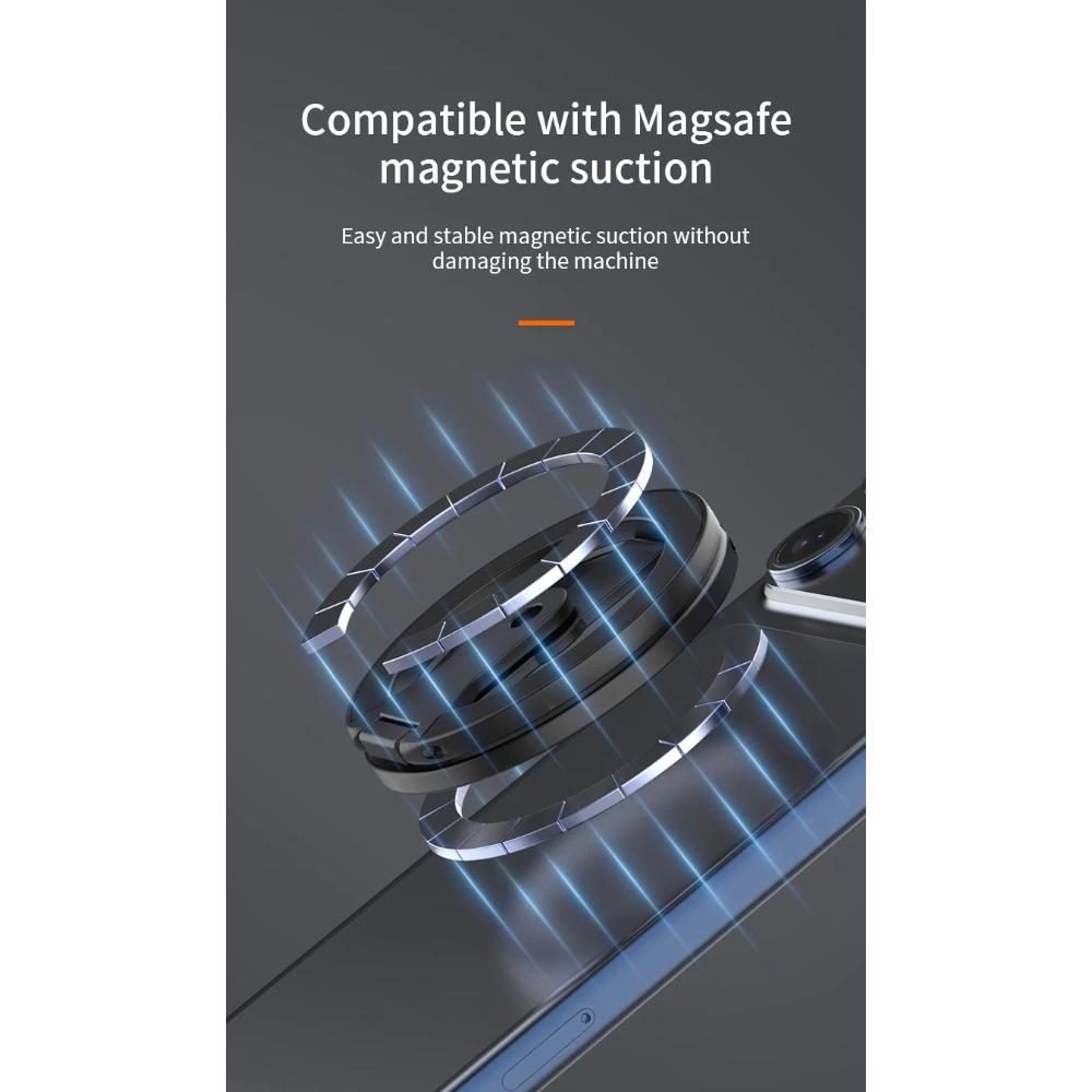 Для MagSafe Магнитный Держатель Телефона, Двустороннее Магнитное Кольцо-Пряжка, Вращающаяся и Складная Металлическая Подставка-Кронштейн Захват