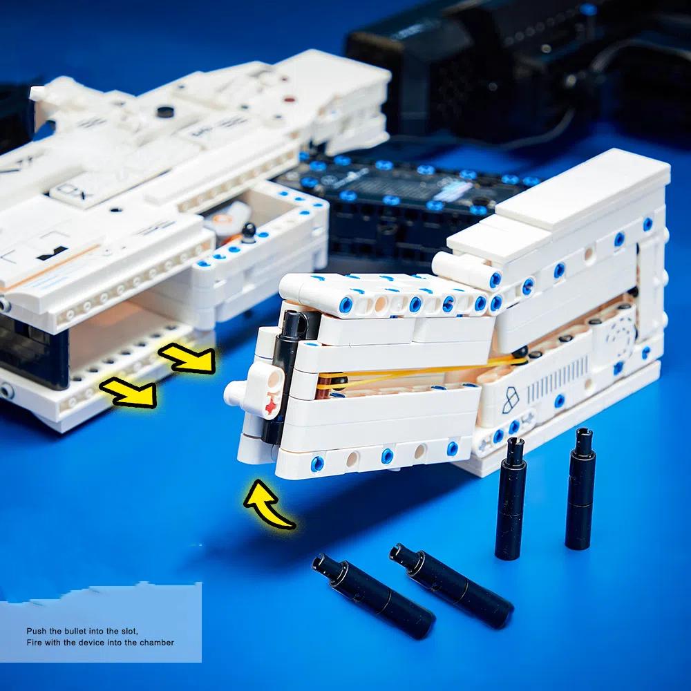 Нетоксичные 1988 шт. Moc Электрическая снайперская винтовка Строительные блоки Swat Военное оружие Штурмовая винтовка Пуля Полицейский пистолет Кирпичик Детские игрушки Подарки