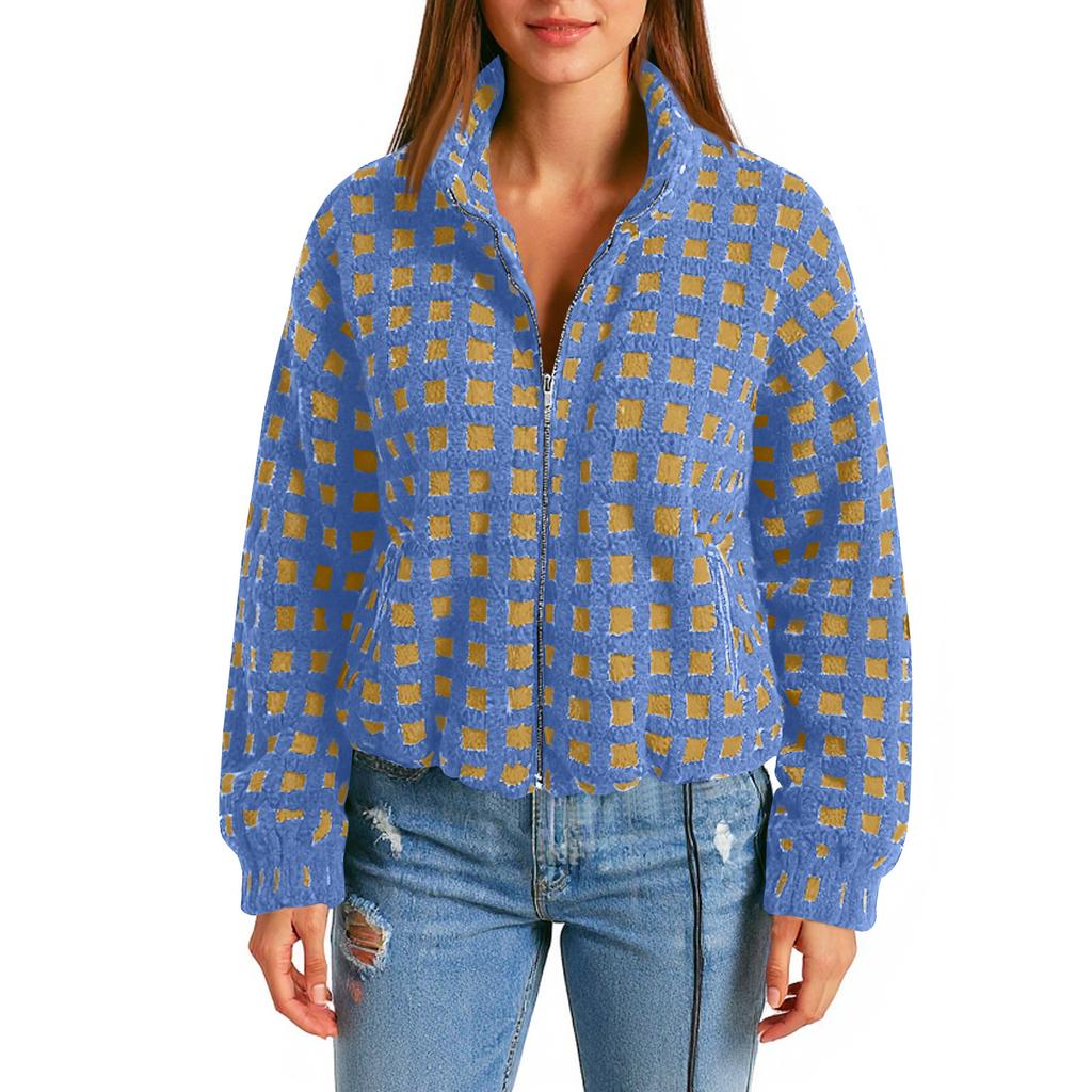 Женский осенне-зимний кардиган из овечьей шерсти с капюшоном на молнии из флиса повседневное пальто