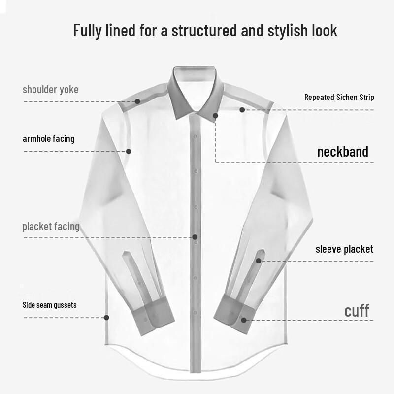 ROMON Мужская рубашка business casual из смесовой шерсти