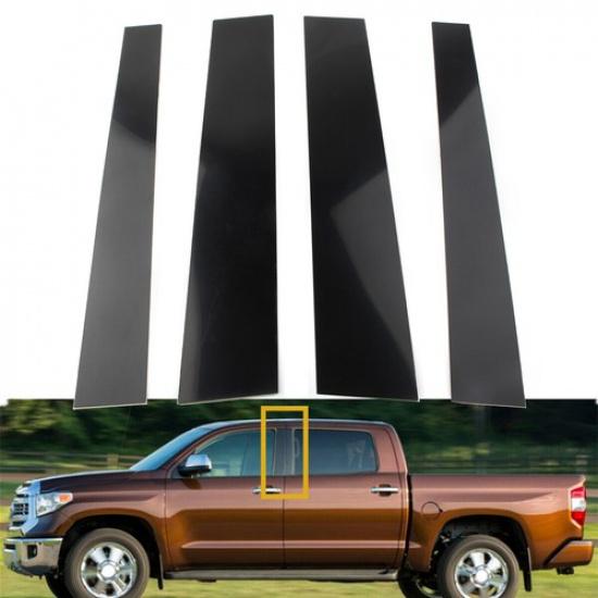 Накладки на стойки и двери ДЛЯ TOYOTA Tundra 2007-2020 Черные(4шт / Set)